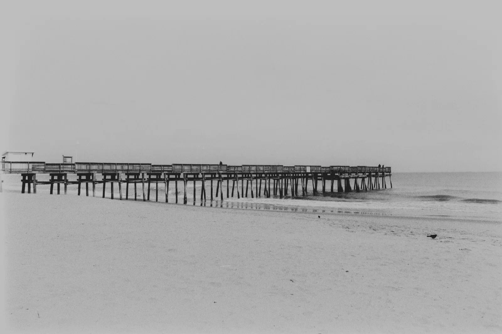 Fishing pier extending into the ocean
